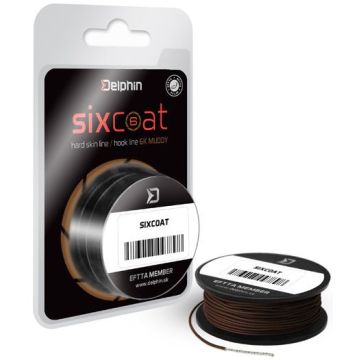 Textil zsinór Delphin Skin Line SIXCOAT, Muddy, 25lbs, 13m