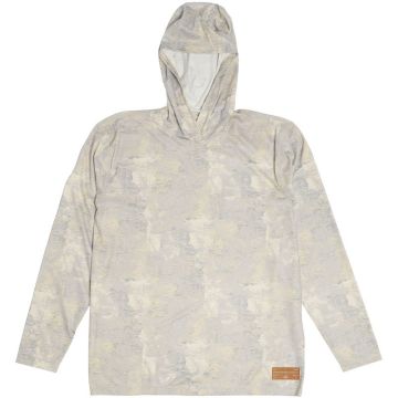 Pulóver Simms Tech Hoody Artist Series, Windy Lunar Grey