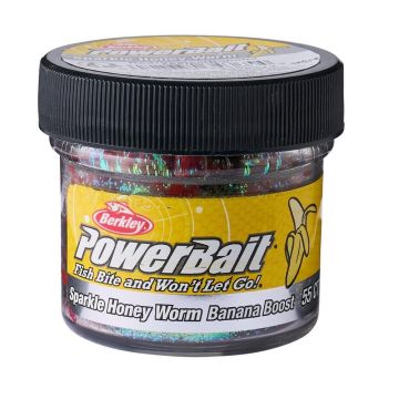 Berkley PowerBait Honey Worm gumikukac, Piros, 55db/doboz