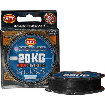 WFT Gliss Sinking textil zsinór, Black, 150m