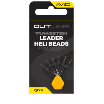 Megállító Avid Carp Outline Tungsten Leader Heli Beads, 6 db/csomag