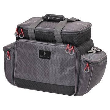 Geanta Accesorii Westin W4 Master Lure Bag + 5 Cutii, One Size, Titanium Black, 55x25x37cm