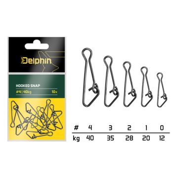 Delphin Hooked Snap kapocs, 10 db/csomag