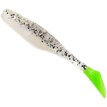 Shad Bass Assassin Turbo Shad Walleye, Silver Phantom / Chart Tail, 10cm, 10 db/csomag