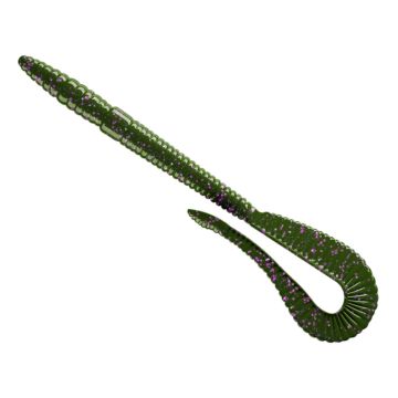 Grub Libra Lures Bass Crazy Tail Worm, Szín: Dark Green, 14cm, 8db/csomag