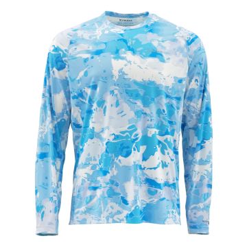 Bluza Simms Sflex Crewneck Cloud Camo Blue