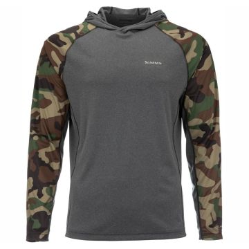 Bluza Simms Sflex Hoody Woodland Camo Carbon Heather
