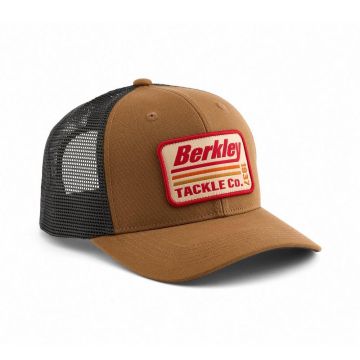 Sapca Berkley Striper Trucker Cap, Brown Charcoal