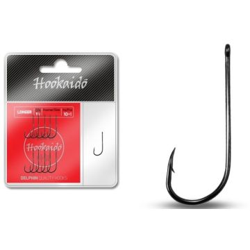Delphin Hookaido LONGER Ring horogok, Black Nickel, 10+1 db/csomag