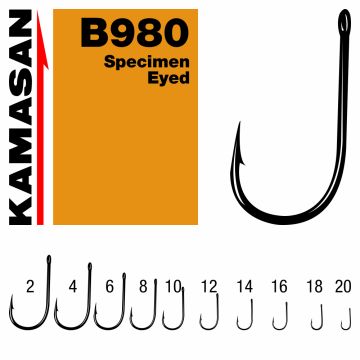 Kamasan B980 horgok, 10 db/tasak