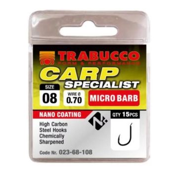 Carlige Trabucco Carp Specialist, 15buc/plic