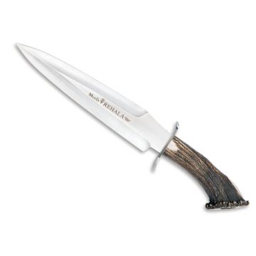 Cutit de Vanatoare Muela REHALA-27S, Nitro-42 Steel, Stag Horn + Teaca Piele