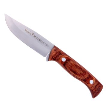 Cutit Muela SPRINGER-11R, Nitro-42 Steel, Red Coral Pakkawood + Teaca Piele