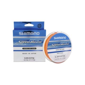 Fir Inaintas Conic Shimano Speedmaster Surf Tapered Leader, Orange, 10x15m