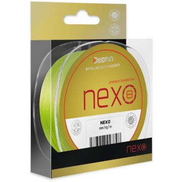 Textil zsinór Delphin Nexo 8 Premium Braid Line, sárga, 130m
