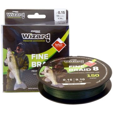 Fonott zsinór EnergoTeam L&K Fine Braid, sötétzöld, 150m