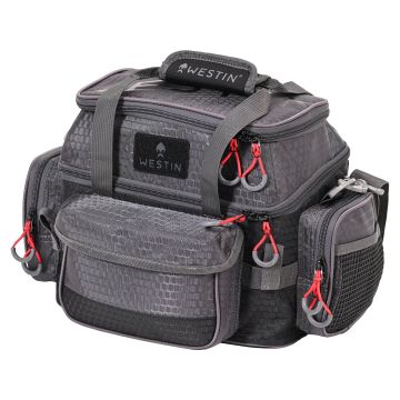 Geanta Accesorii Westin W4 Lure Bag Plus + 4 Cutii, Small, Titanium Black, 40x22x25cm