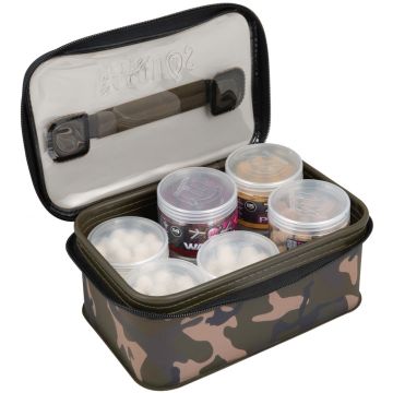Geanta Impermeabila pentru Accesorii Fox Aquos Camo EVA Bait Storage, L, 25x16.5x9cm