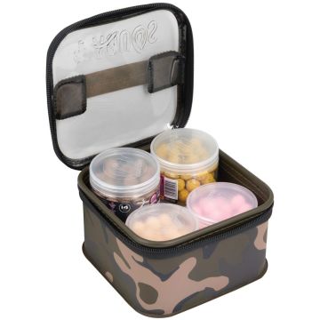 Geanta Impermeabila pentru Accesorii Fox Aquos Camo EVA Bait Storage, M, 17x17x9cm