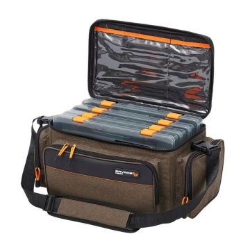 Geanta Savage Gear System Box Bag, Large, 24x47x30cm, 18l + 4 Cutii