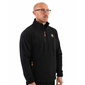 Pulóver Guru 1/4 Zip Fleece, Black