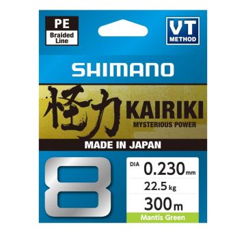 Shimano Kairiki 8 fonott zsinór, Mantis Green, 300m