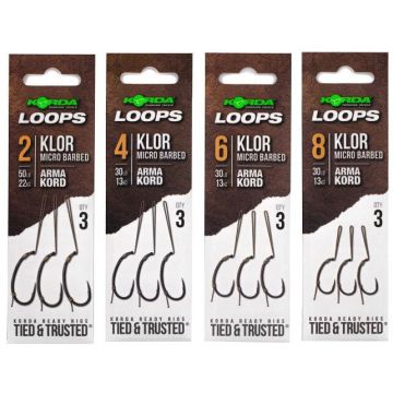 Rig Korda Loop Rigs Klor Barbed, 3buc/plic