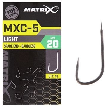 Carlige Matrix MXC-5 Barbless Spade End, 10buc/plic