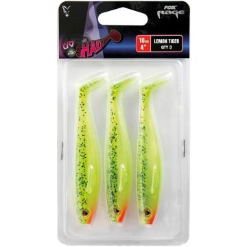 Shad Fox Rage Pro Shad, UV Lemontiger, 10cm, 3 db/bliszter