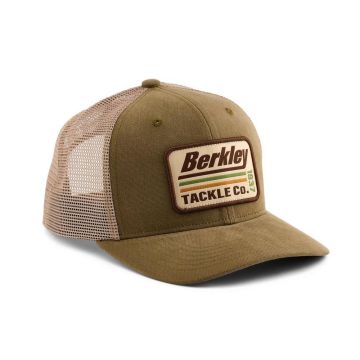 Sapca Berkley Striper Trucker Cap, Olive Khaki