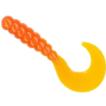 Grub Slider Crazy Tail 2", Orange Chartreuse, 5cm, 15buc/plic
