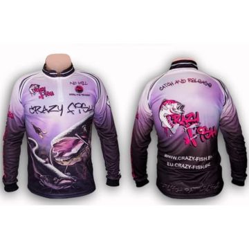 Horgászfelső Crazy Fish Long Sleeve Fishing Shirt Catfish Battlefield