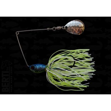 Bertilure Spinnerbait Colorado Deep Cup 11gr Skirt Siliconic White Chartreuse Glitter