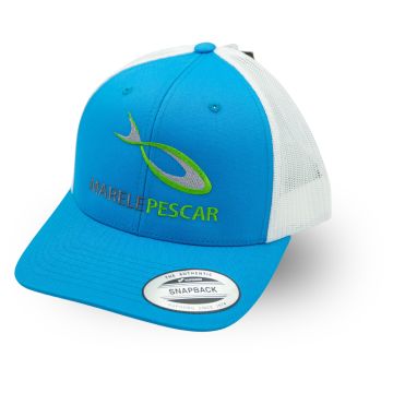Retro Trucker sapka, Two Tone Turquoise/White, univerzális méret