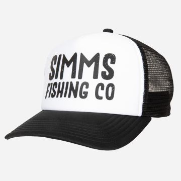 Sapca Simms Small Fit Throwback Trucker Simms Co. BlackWhite