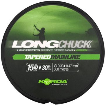 Fir Monoflament Korda Longchuck Tapered Mainline Green, 300m, Verde