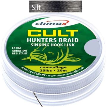 Fir Textil Climax Cult Hunters Braid Sinking Hook Link, Silt, 20m