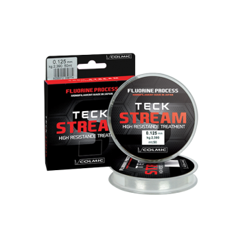 Fir Monofilament Colmic Teck Stream, Transparent, 50m