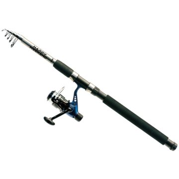Combo Stationar Jaxon Happy Weekend Lanseta Telescopica + Mulineta cu Fir, 2.40m, 5-25g