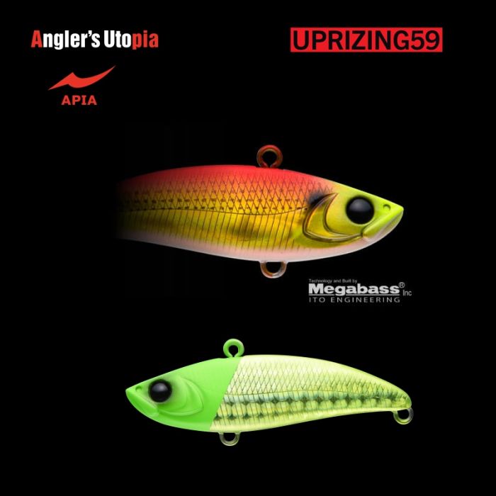 Apia Uprizing 59 wobbler, 12g, 59mm, 13 LH Green Chart