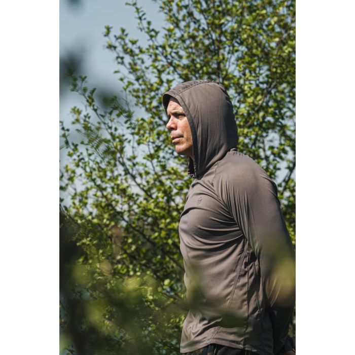 Bluza Protectie Solara Korda UPF Hooded Top, Charcoal 3