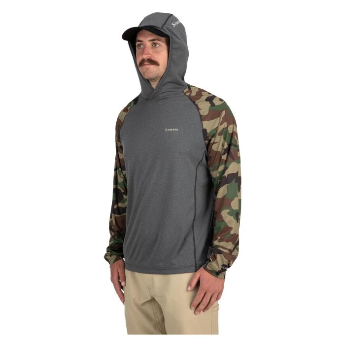 Bluza Simms Sflex Hoody Woodland Camo Carbon Heather 3