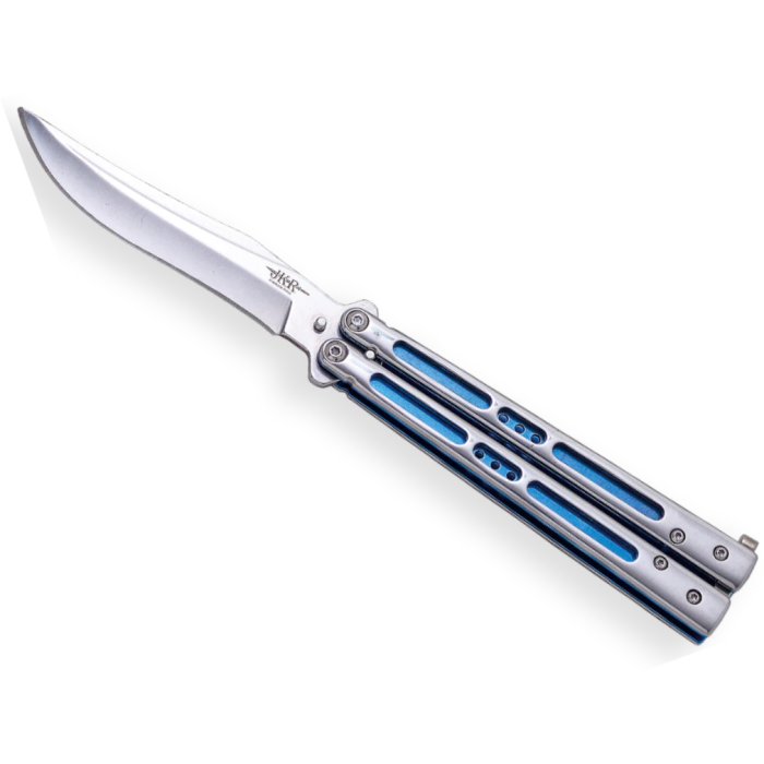 Butterfly Joker Abanico Blue zsebkés, rozsdamentes acél markolat, 10 cm pengével