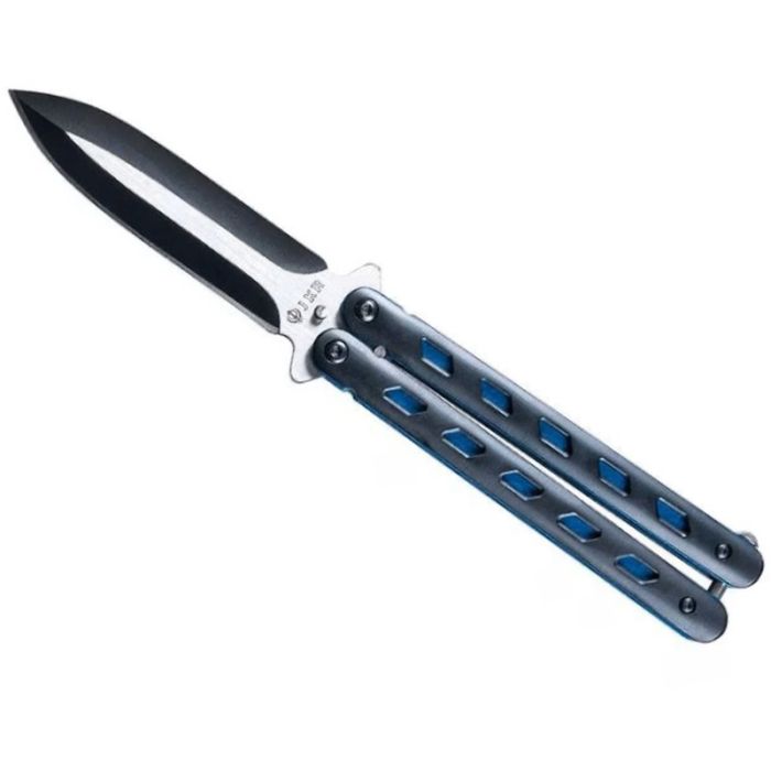 Butterfly Joker Abanico Blue Összecsukható Kés, Zamak Markolat, 9,5 cm Penge