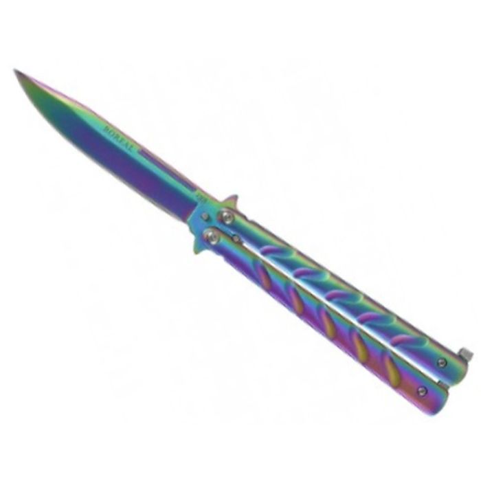 Briceag Butterfly Joker Abanico Boreal, Inox markolat, 10.5cm penge
