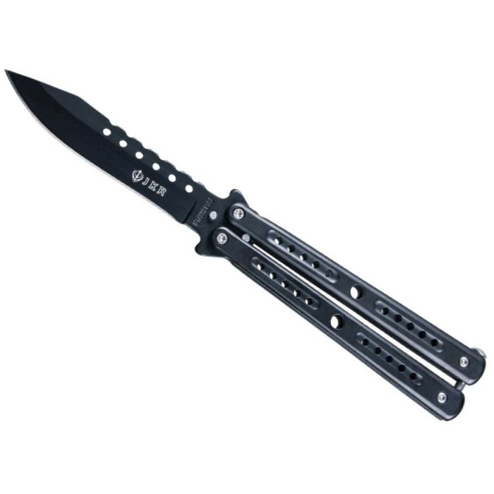 Butterfly Joker Abanico Classic Black zsebkés, Zamak nyél, 10.5cm pengehossz