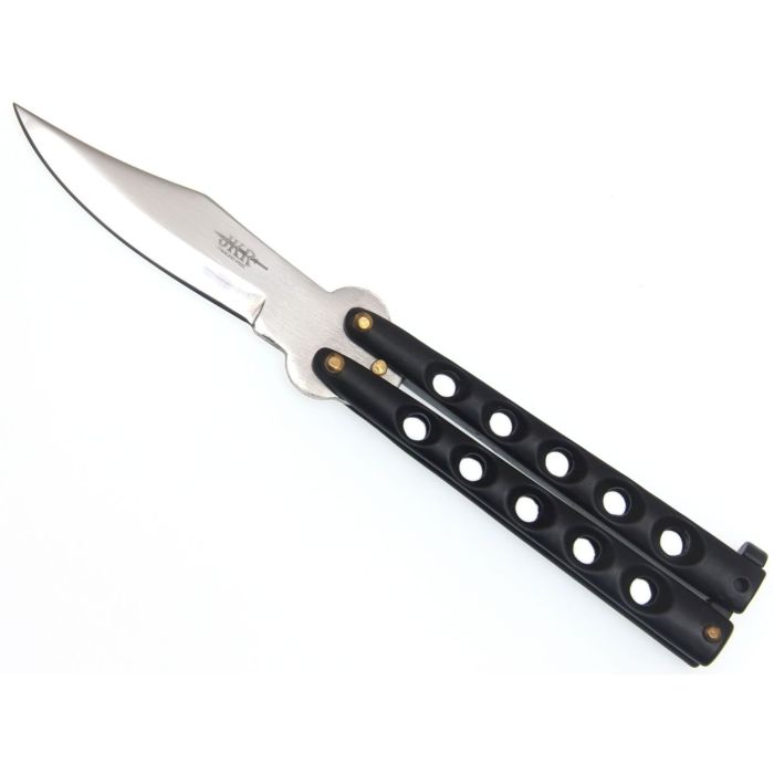 Butterfly Joker Abanico Classic Black zsebkés, Zamak nyél, 8.5 cm pengével
