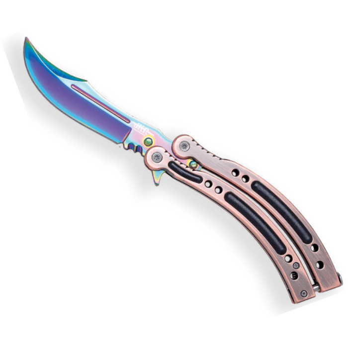 Briceag Butterfly Joker Counter Strike GO Boreal, Alumínium Markolat, 10 cm Penge