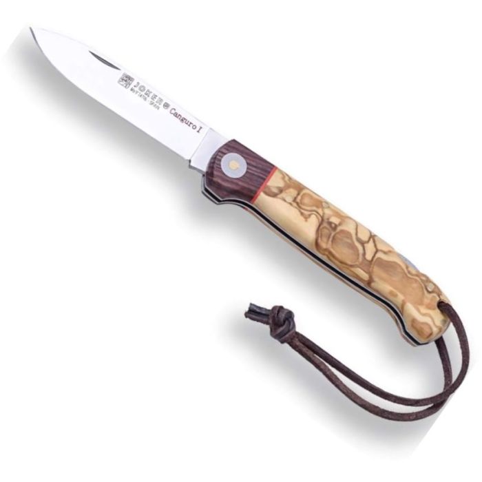 Joker Canguro zsebkés, Olívafa (Rosewood) nyél, 8,5 cm pengével, Fémszigeteléssel