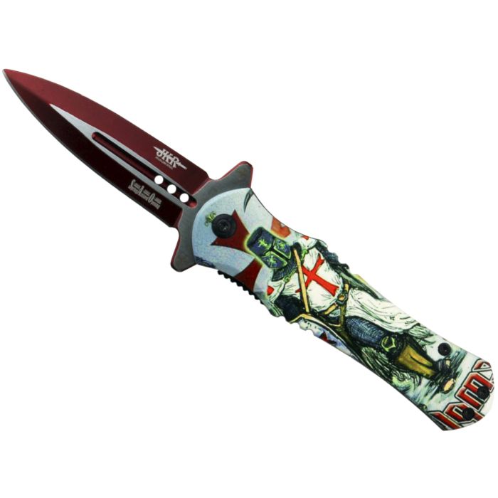 Joker Knights Templar JKR0681 Összecsukható zsebkés, Alumínium nyél, 8cm pengével